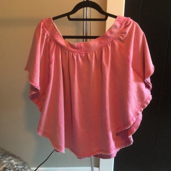 Free people sweater shirt, pink, size small - Picture 2 of 3